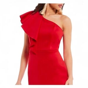 NWT GIANNI BINI Red Delilah Crepe Bow Dress - Size 6